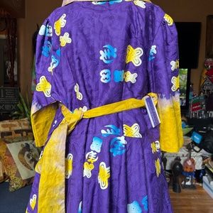 Handmade Purple and Color Ghanaian  "Adinkra" Cotton Women's Top!